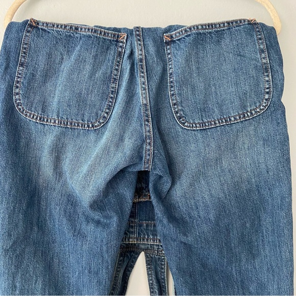 GAP Relaxed Ankle Denim Overalls Medium Indigo - Picture 11 of 16
